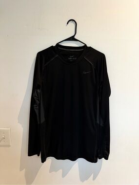 Nike Black Long-Sleeve Dri-FIT Performance Top